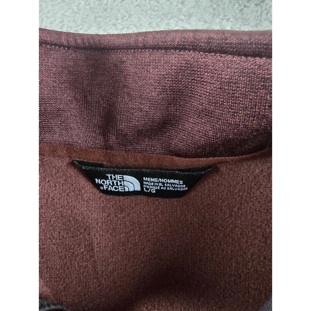 The North Face Quarter Zip Pullover Mens L Maroon Fleece Outdoor Hiking Gorpcore